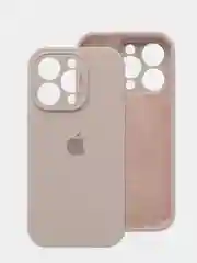 Бежевый меланж чехол iPhone, Айфон 15, Про Макс, Pro Max, силиконовый