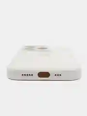 Бежевый меланж чехол iPhone, Айфон 15, Про Макс, Pro Max, силиконовый