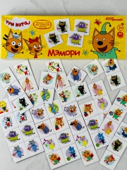 Детская карточная Мэмори Три кота Кошка мемори мемо