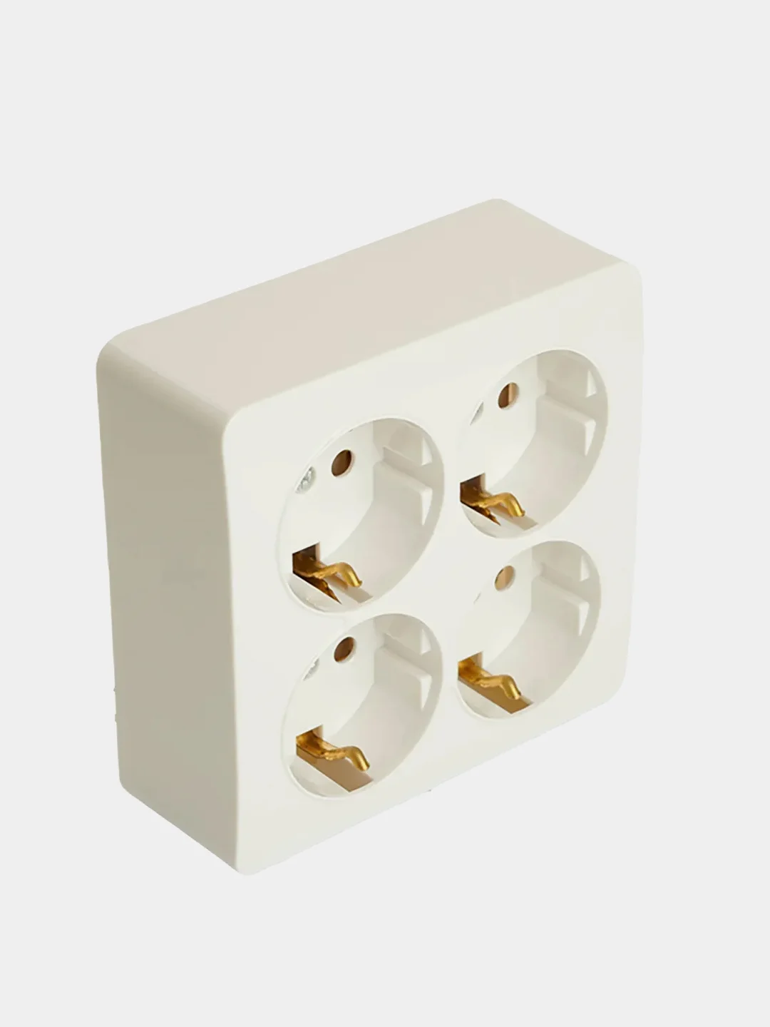 Розетка 4-местная Stekker, MST16-14S-01, квадрат,250В,16А,IP20,София, белый,