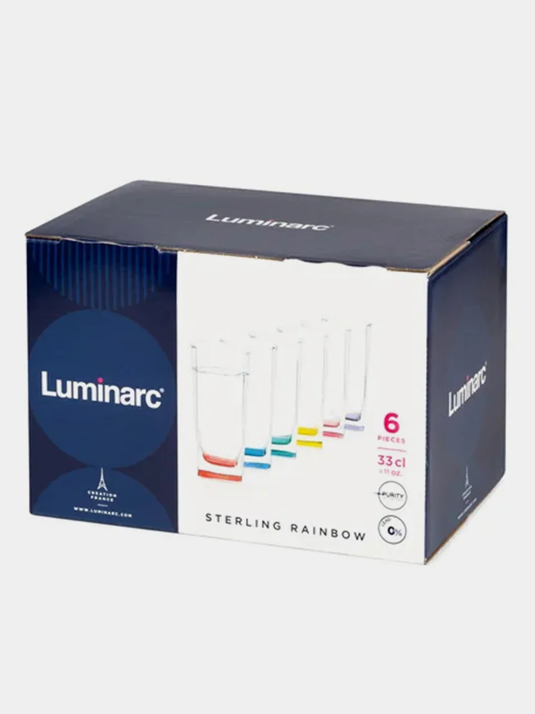 Набор стаканов LUMINARC STERLING RAINBOW, 330 мл, высокий, 6 штук