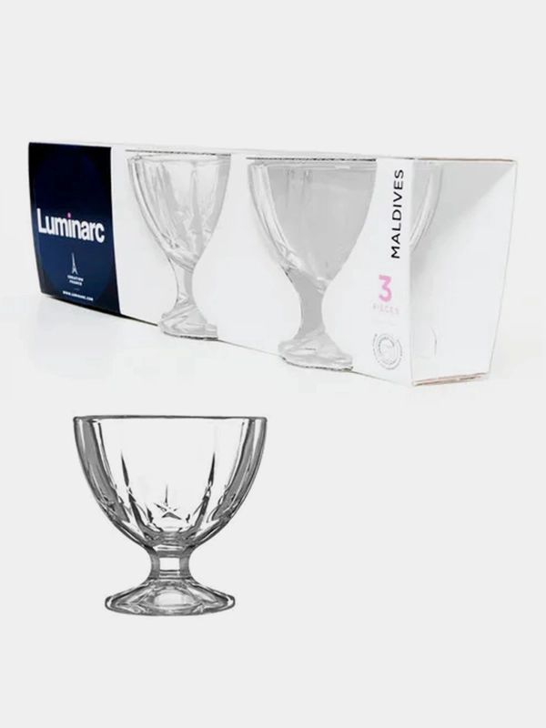 Креманки для мороженого LUMINARC МАЛЬДИВЫ, 3 штуки, 280 мл