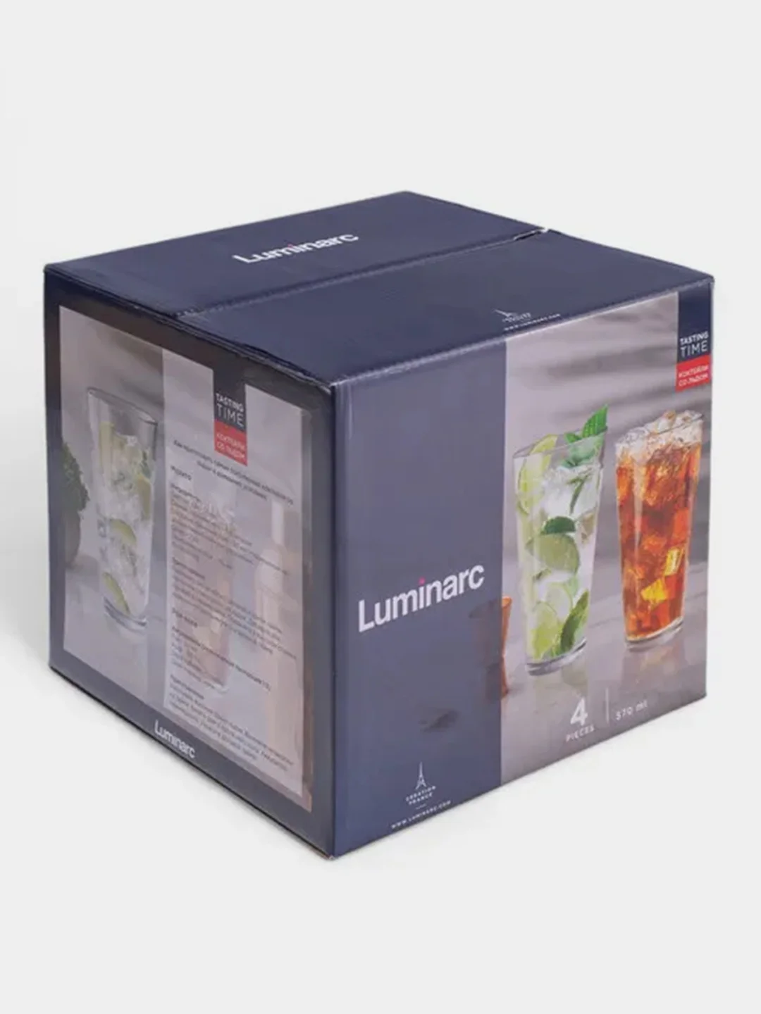 Набор стаканов LUMINARC Время дегустаций "Коктейли со льдом", 570 мл, 4 штуки