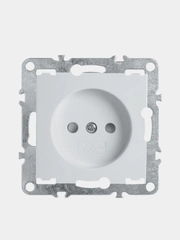 Розетка STEKKER PST10-9109-01, 1-местная, 250В/10А, белая