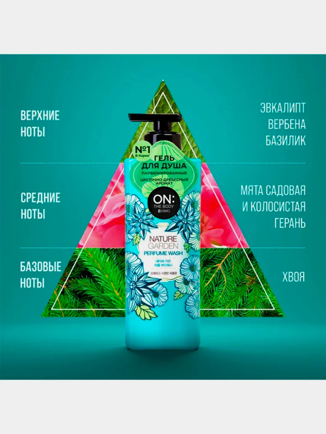 Парфюмированный гель для душа OnTheBody NATURE GARDEN, 500мл