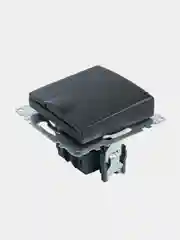 Розетка Stekker GLS16-7112-05, 1-местная с крышкой, 250В/16А, черная