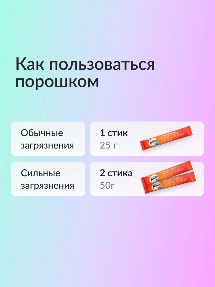 Стиральный порошок Универсальный Jundo Universal Stick 30 стиков