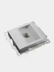 Розетка компьютерная Stekker GLS00-7107-03, 1-местная RJ-45 (механизм), серебряный цвет