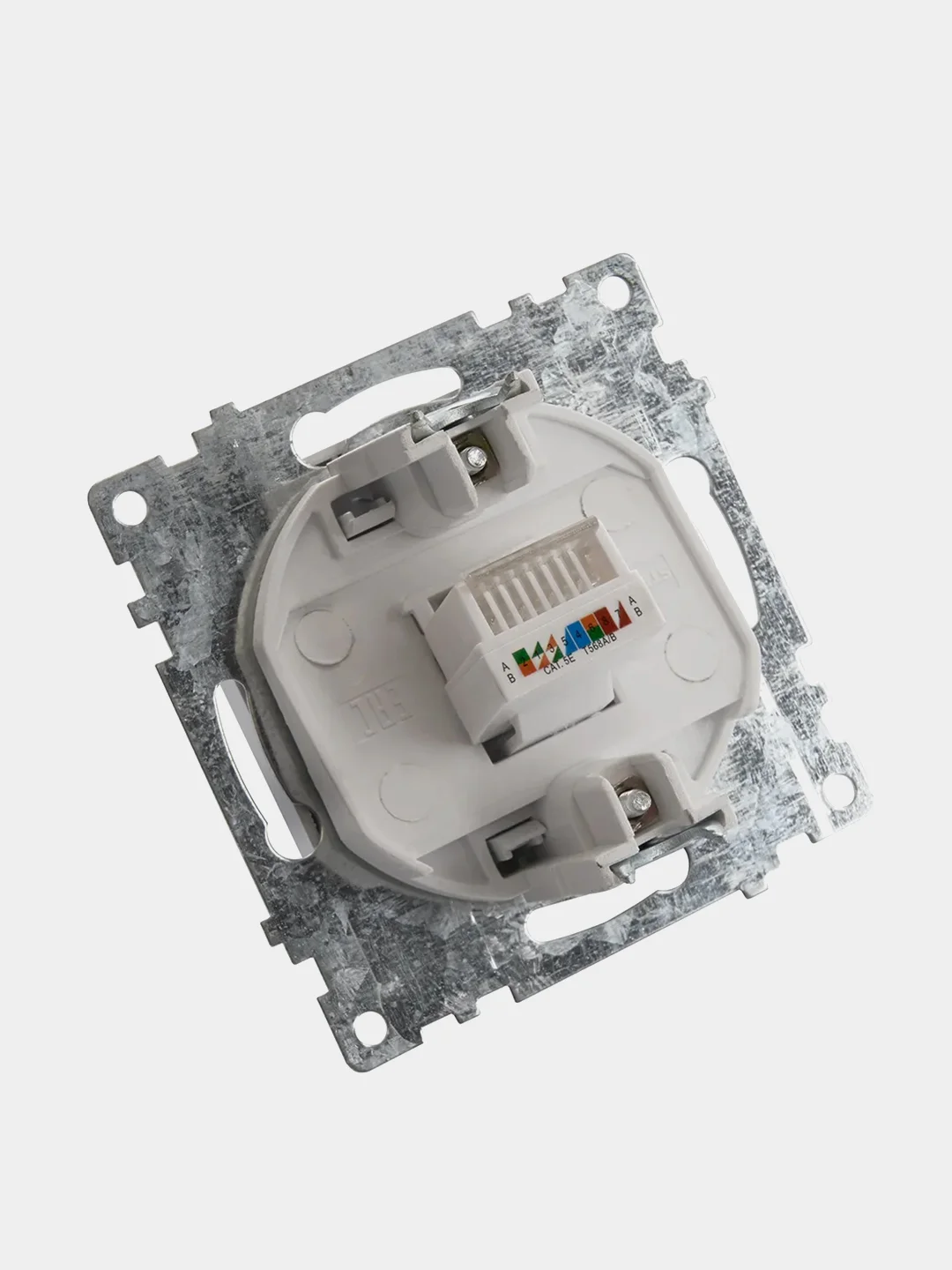 Розетка компьютерная Stekker GLS00-7107-03, 1-местная RJ-45 (механизм), серебряный цвет
