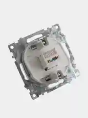 Розетка компьютерная Stekker GLS00-7107-03, 1-местная RJ-45 (механизм), серебряный цвет