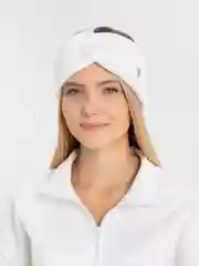 Белый вязаная повязка на голову