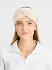 Бежевый вязаная повязка на голову