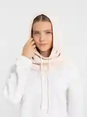 Молочный капор женский вязаный, капюшон