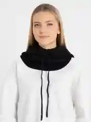Молочный капор женский вязаный, капюшон