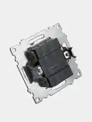 Переключатель Stekker GLS10-7105-03, 1-клавишный (механизм), 250В/10А, цвет серебро