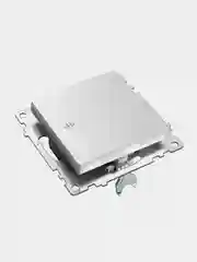 Переключатель Stekker GLS10-7105-03, 1-клавишный (механизм), 250В/10А, цвет серебро
