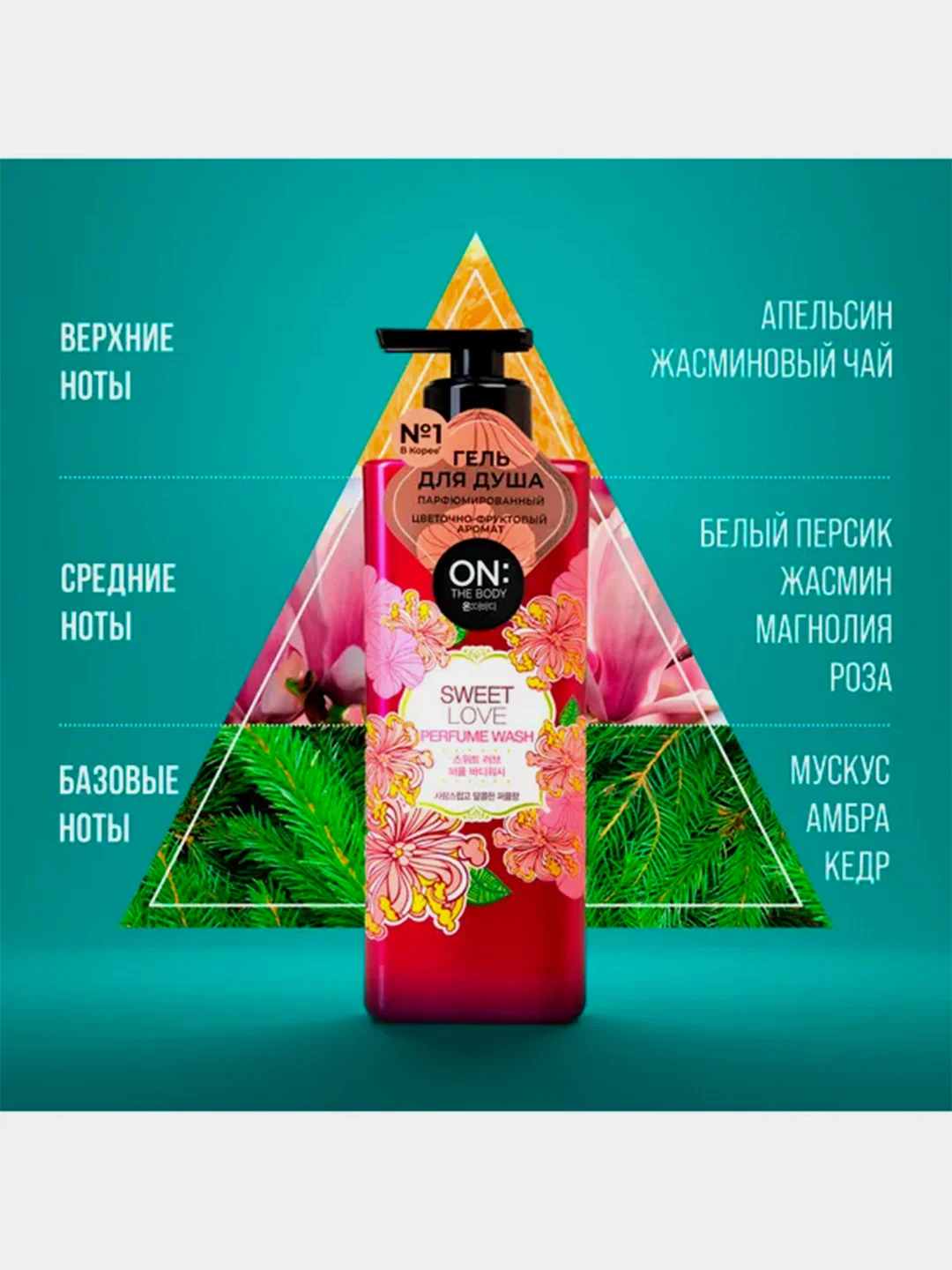 Парфюмированный гель для душа OnTheBody SWEET LOVE, 500мл
