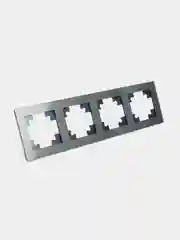 Рамка Stekker GFR00-7004-06, 4-местная, цвет графит