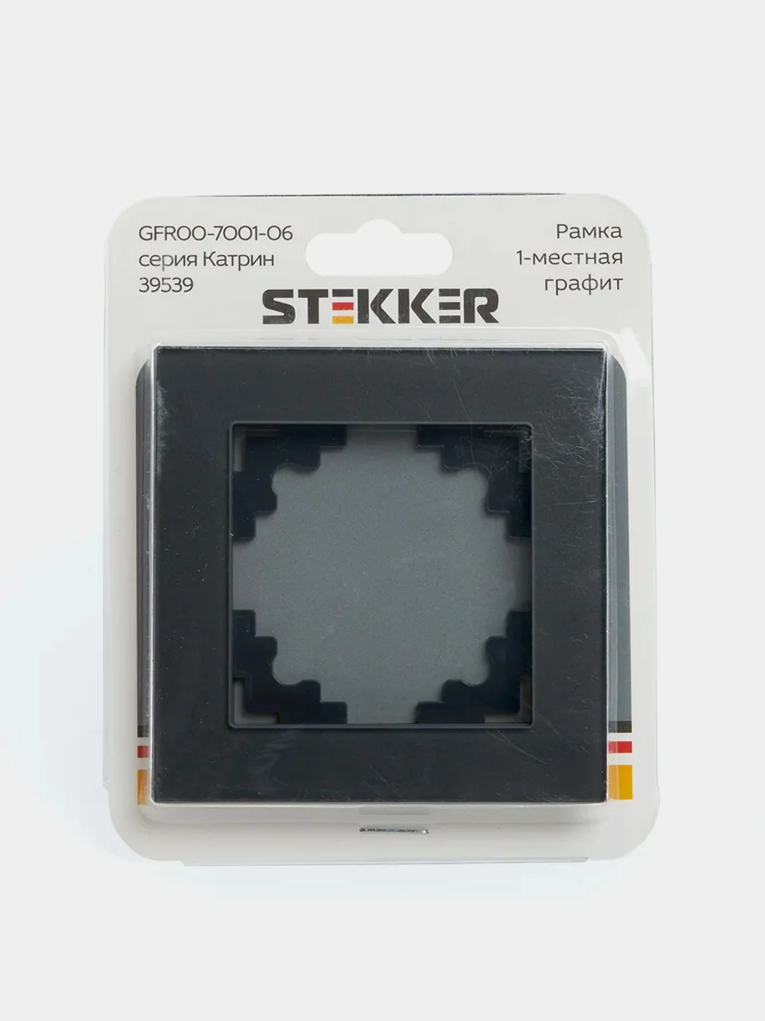 Рамка Stekker GFR00-7001-06, 1-местная, цвет графит