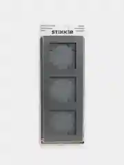 Рамка Stekker GFR00-7003-03, 3-местная, цвет серебро