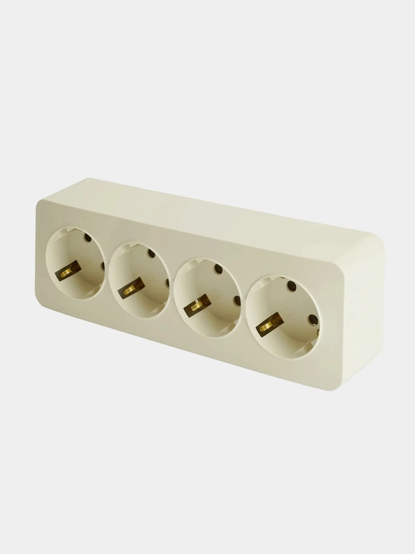 Розетка Stekker MST16-14-04, 4-местная открытой установки, 250В/16А/IP20