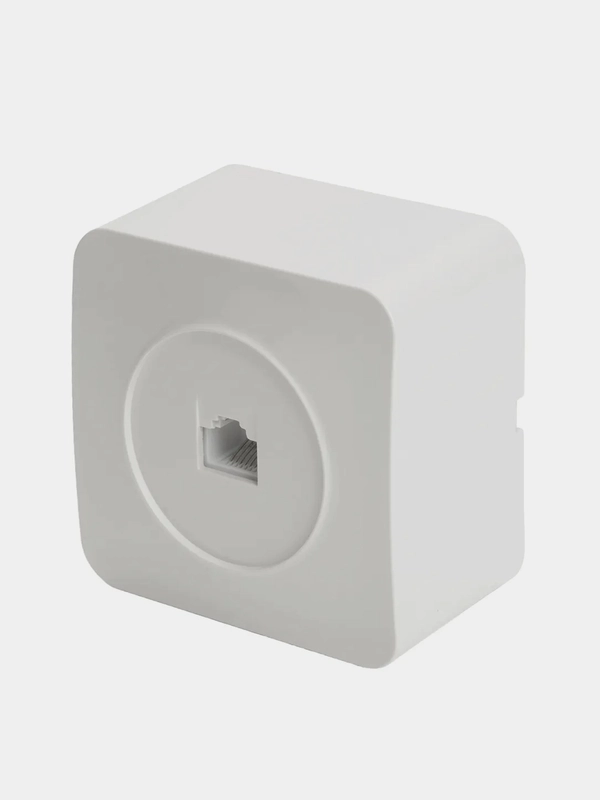 Розетка Stekker MST00-20-01, RJ-45 открытой установки, 1-местная, белая