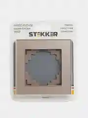 Рамка Stekker GFR00-7001-02, 1-местная, цвет шампань
