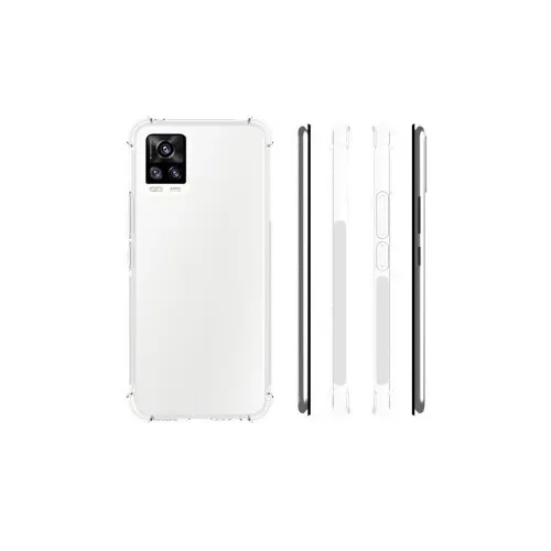 Чехол для Vivo V20, с усиленными углами, силиконовый, прозрачный