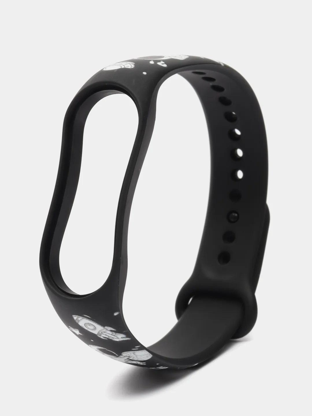 Черный ремешки с рисунком для Xiaomi Mi Band 7/6/5/4/3
