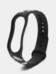 Черный ремешки с рисунком для Xiaomi Mi Band 7/6/5/4/3