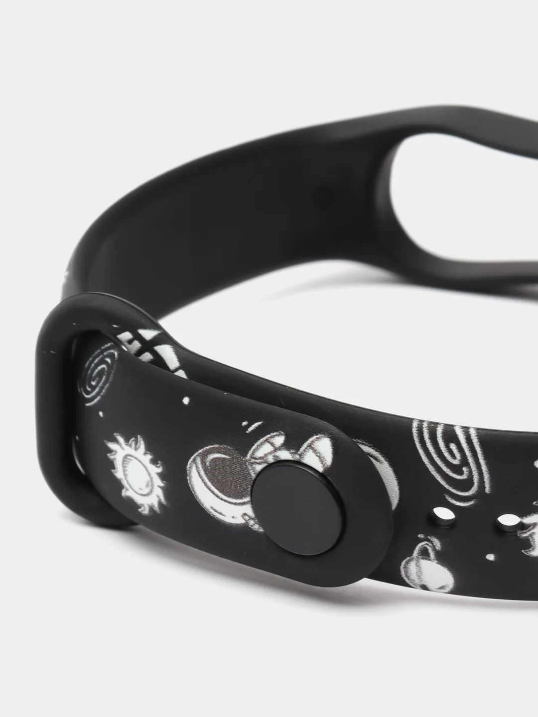 Черный ремешки с рисунком для Xiaomi Mi Band 7/6/5/4/3