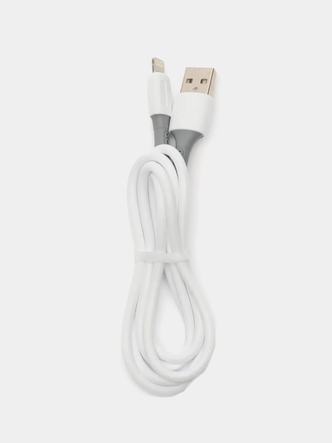 Белый силиконовый кабель для телефона Type-C Lightning iPhone Micro, 1м провод зарядный тайпси