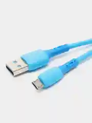 Голубой силиконовый кабель для телефона Type-C Lightning iPhone Micro, 1м провод зарядный тайпси