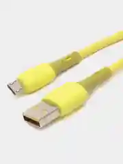 Желтый силиконовый кабель для телефона Type-C Lightning iPhone Micro, 1м провод зарядный тайпси