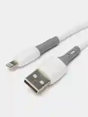 Белый силиконовый кабель для телефона Type-C Lightning iPhone Micro, 1м провод зарядный тайпси