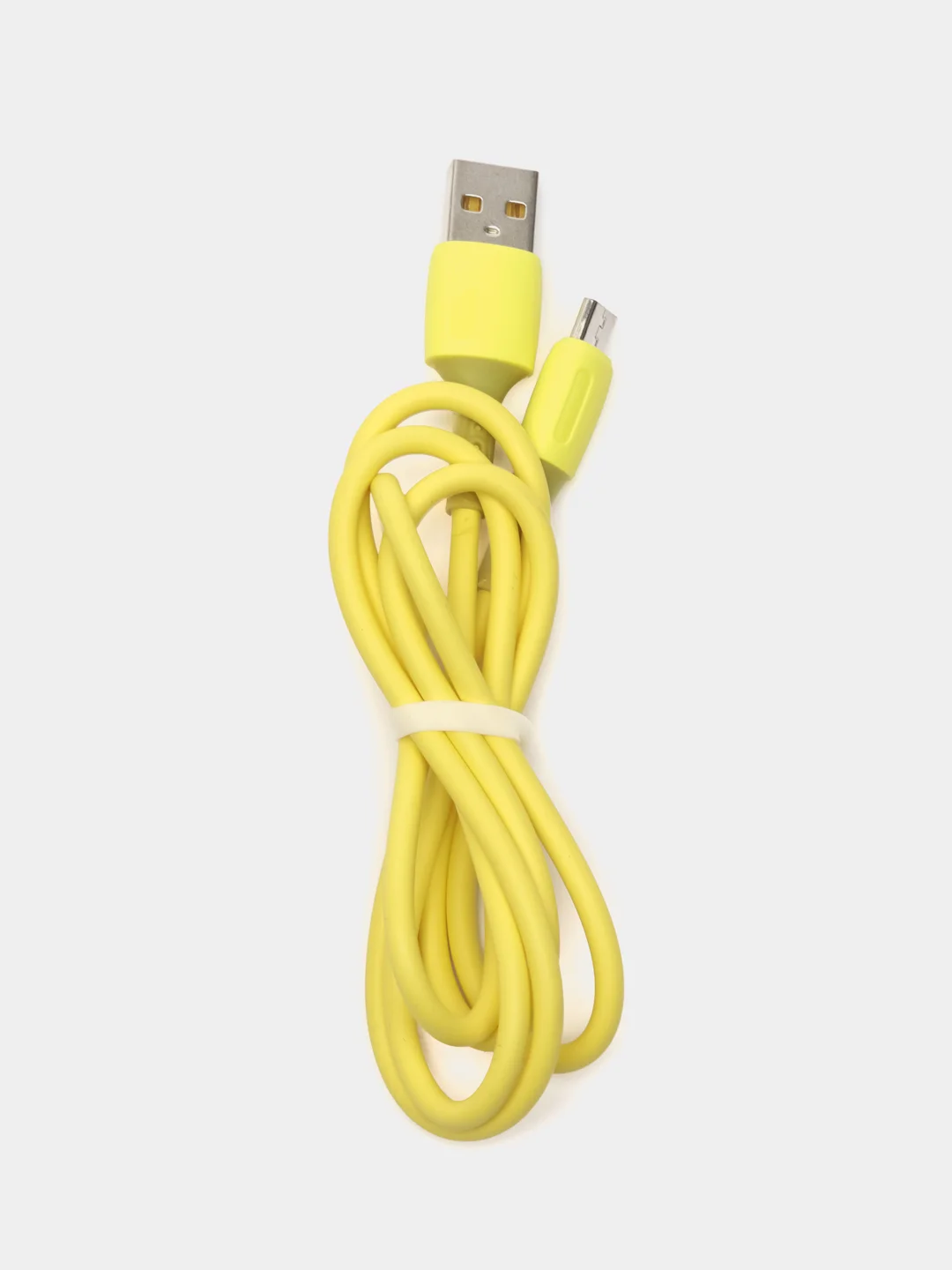 Желтый силиконовый кабель для телефона Type-C Lightning iPhone Micro, 1м провод зарядный тайпси