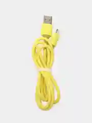 Желтый силиконовый кабель для телефона Type-C Lightning iPhone Micro, 1м провод зарядный тайпси