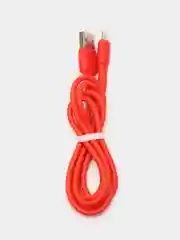 Красный силиконовый кабель для телефона Type-C Lightning iPhone Micro, 1м провод зарядный тайпси