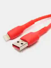 Красный силиконовый кабель для телефона Type-C Lightning iPhone Micro, 1м провод зарядный тайпси