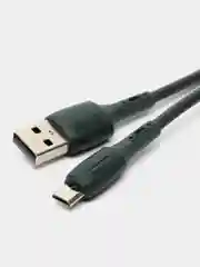 Тёмно-зелёный силиконовый кабель для телефона Type-C Lightning iPhone Micro, 1м провод зарядный тайпси