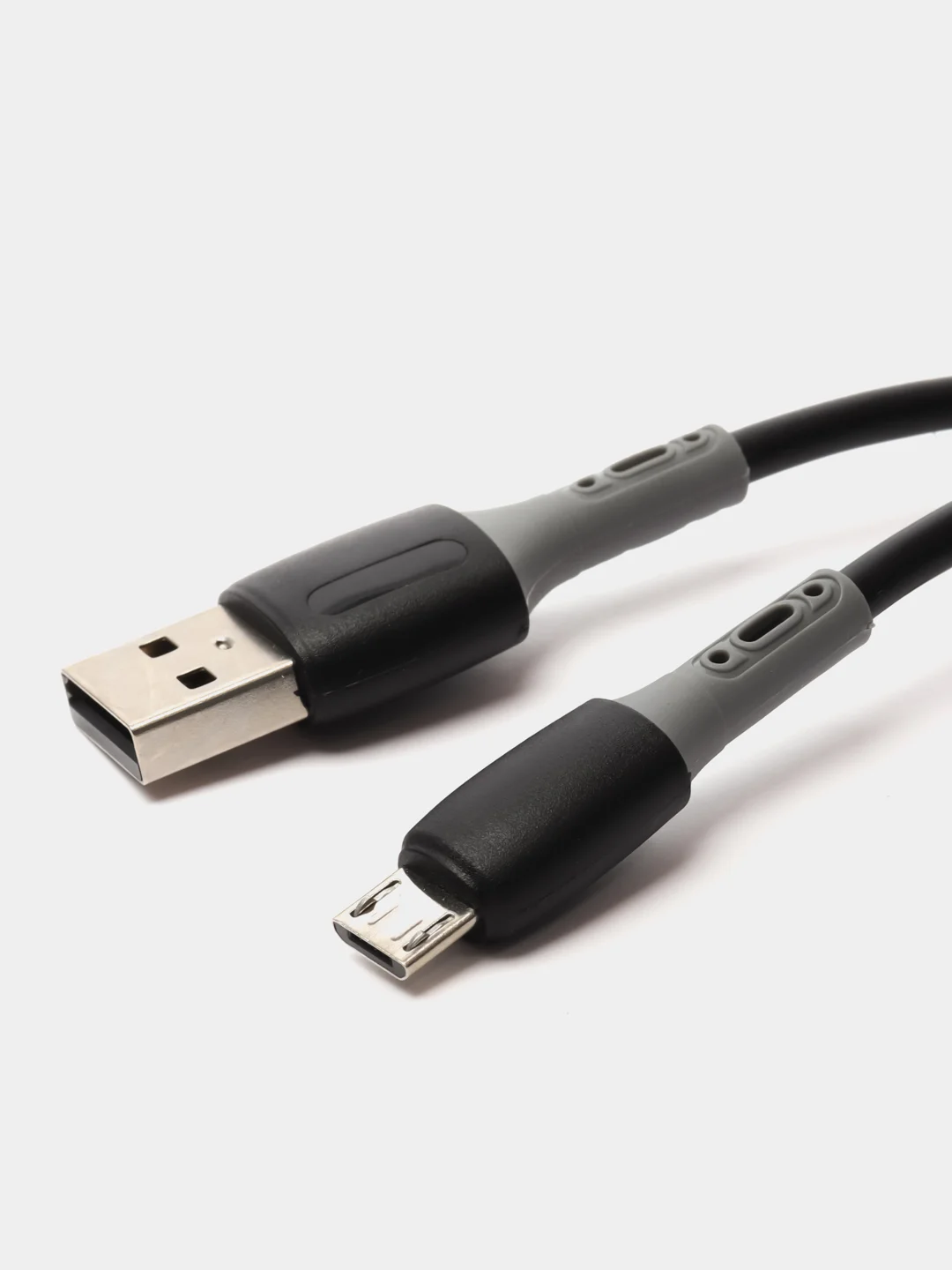 Черный силиконовый кабель для телефона Type-C Lightning iPhone Micro, 1м провод зарядный тайпси
