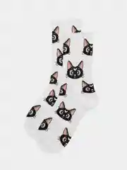 Разноцветный носки Сейлор Мун / Носки Luna Sailor Moon Cat / Высокие Аниме носки с принтом