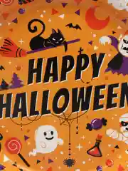 Манго набор тарелок бумажный  "Вечеринка Хэллоуин", 18 см, 6 штук "Halloween"