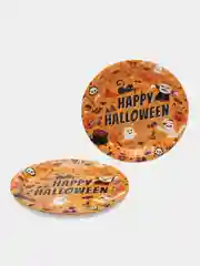 Манго набор тарелок бумажный  "Вечеринка Хэллоуин", 18 см, 6 штук "Halloween"