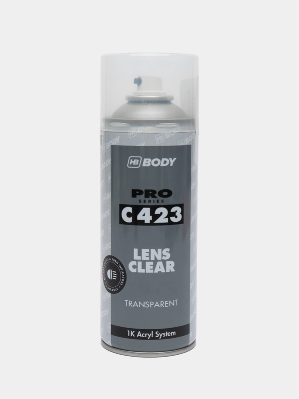 Лак для защиты фар и оптики, аэрозоль 400 мл. HB Body C423 Lens Clear прозрачный