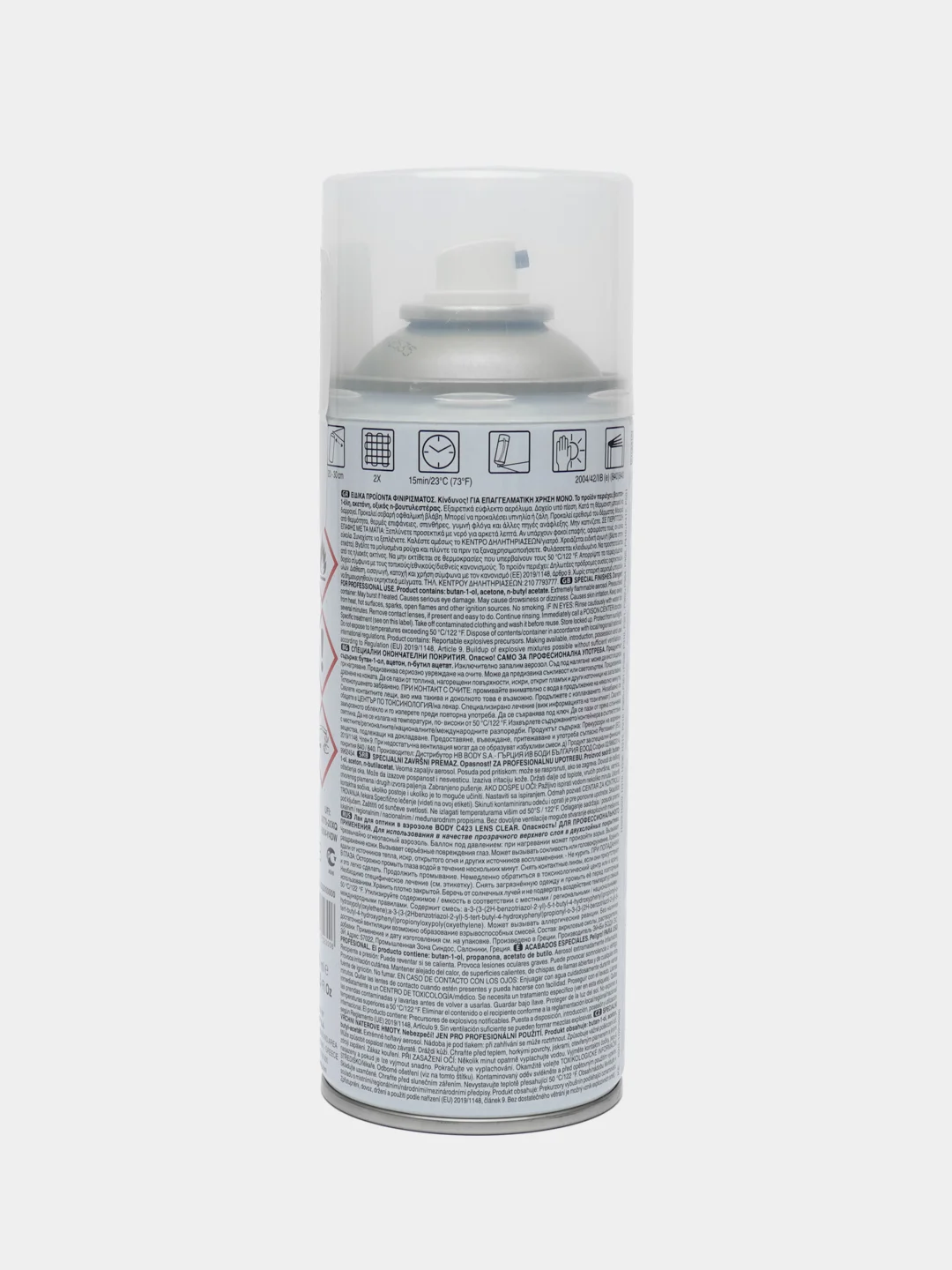 Лак для защиты фар и оптики, аэрозоль 400 мл. HB Body C423 Lens Clear прозрачный