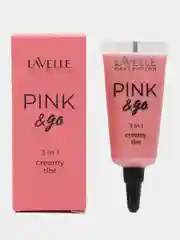 Розовый lavellecollection Кремовый тинт PINK&GO 3в1 румяна, тени, помада, тон 03