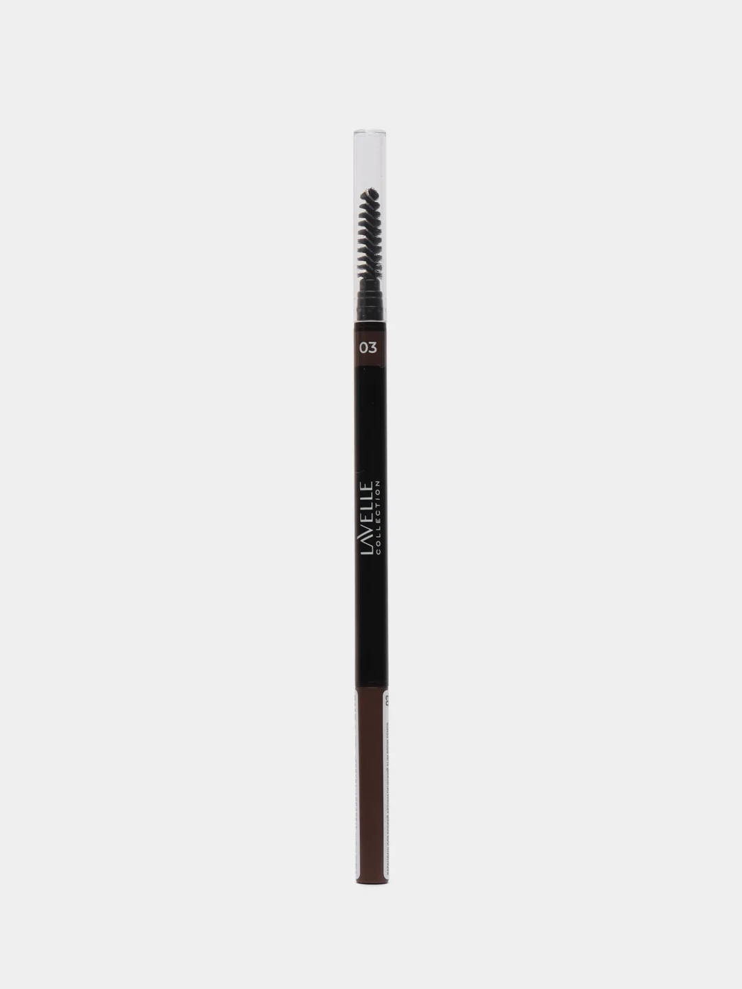 Тёмно-коричневый lavellecollection Карандаш для бровей автоматический Slim Brow Pencil 03, темно-коричнев