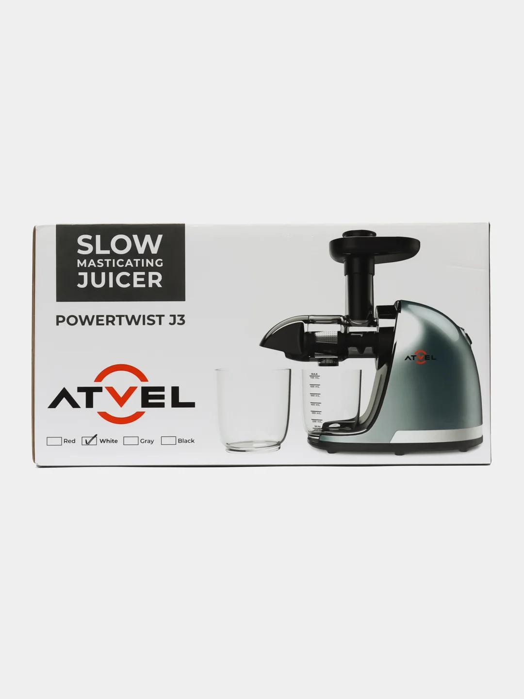 Белый соковыжималка шнековая электрическая Atvel PowerTwist J3 White, 150 Вт