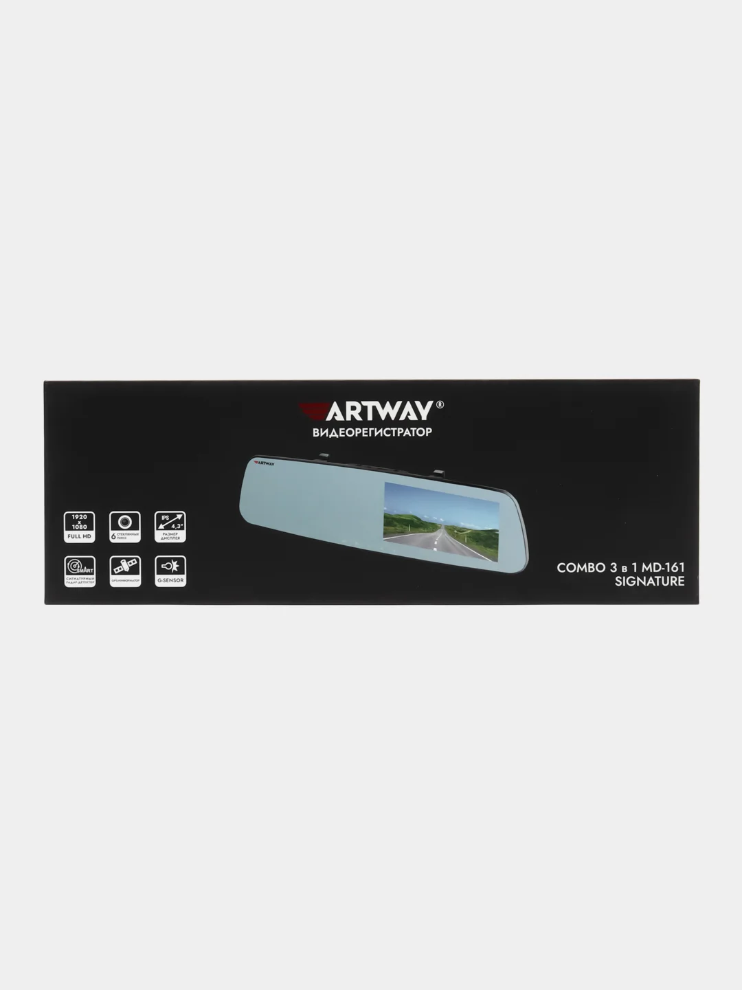 Видеорегистратор-зеркало для автомобиля Artway MD-161, Full HD, GPS-информатор